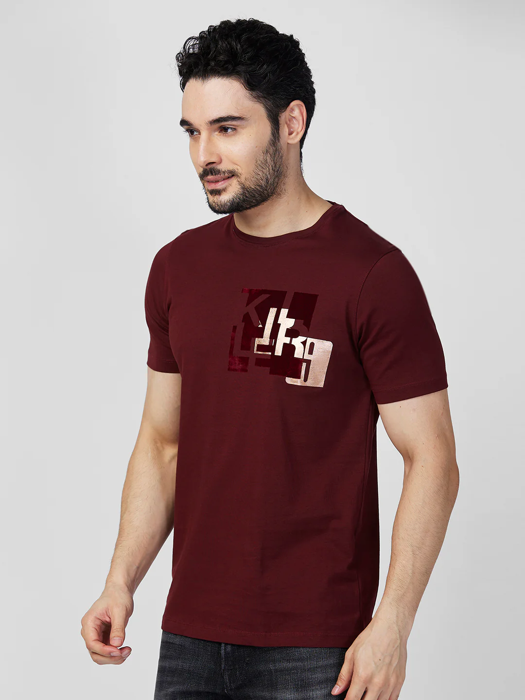 Killer Men Maroon Printed Slim Fit T-Shirts - Image 6