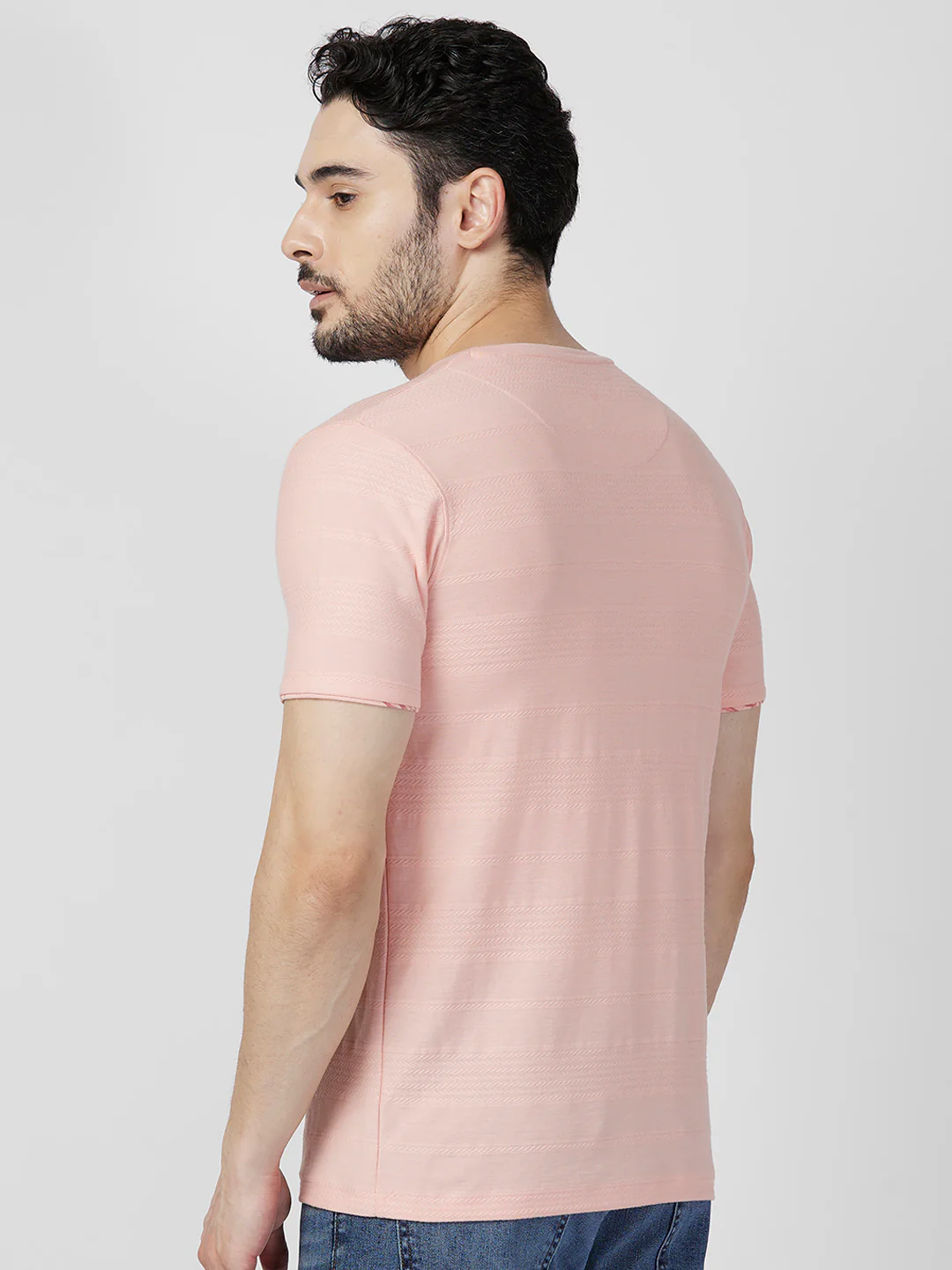 Killer Men Peach Printed Slim Fit T-Shirts - Image 5