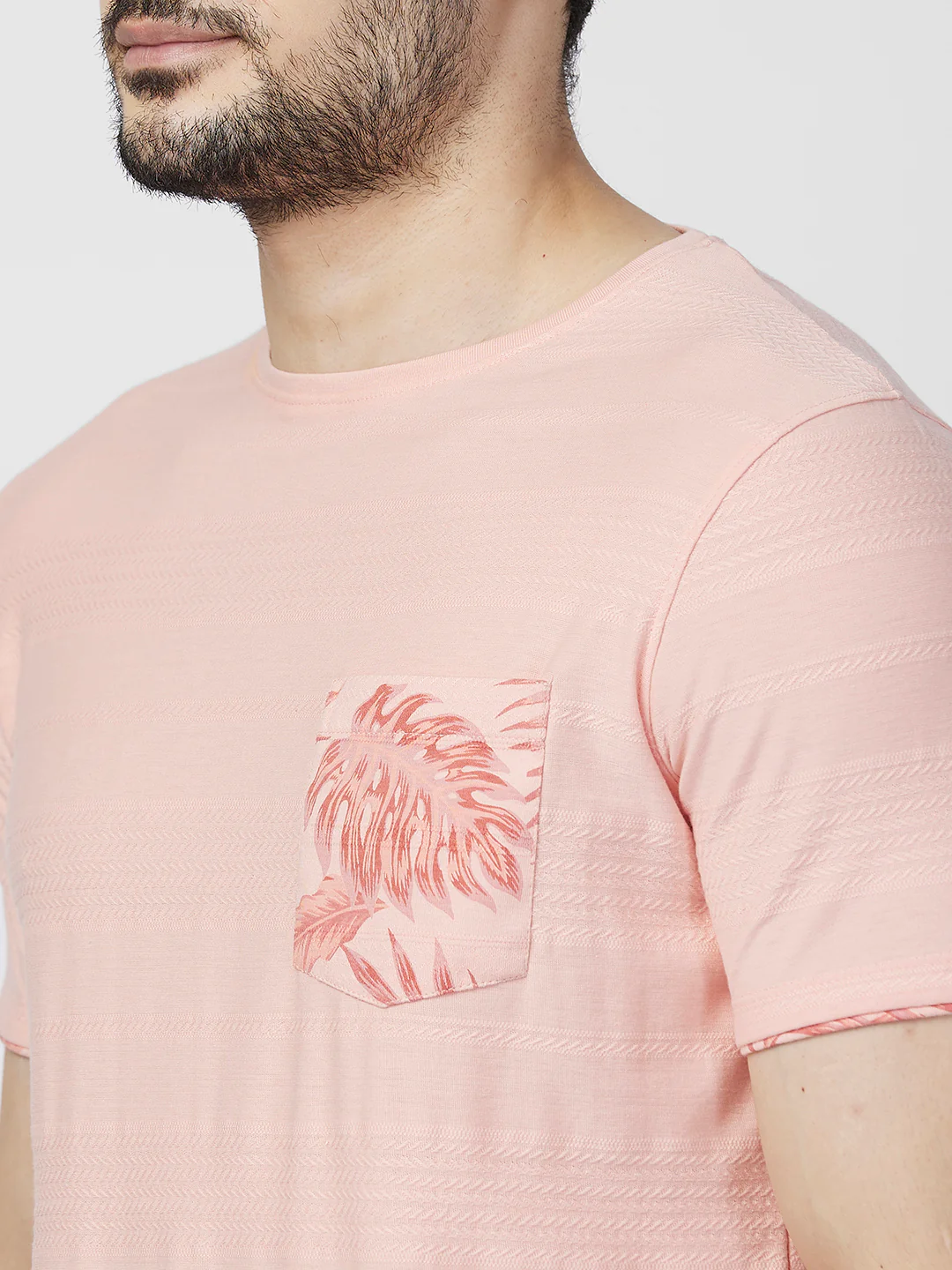 Killer Men Peach Printed Slim Fit T-Shirts - Image 7