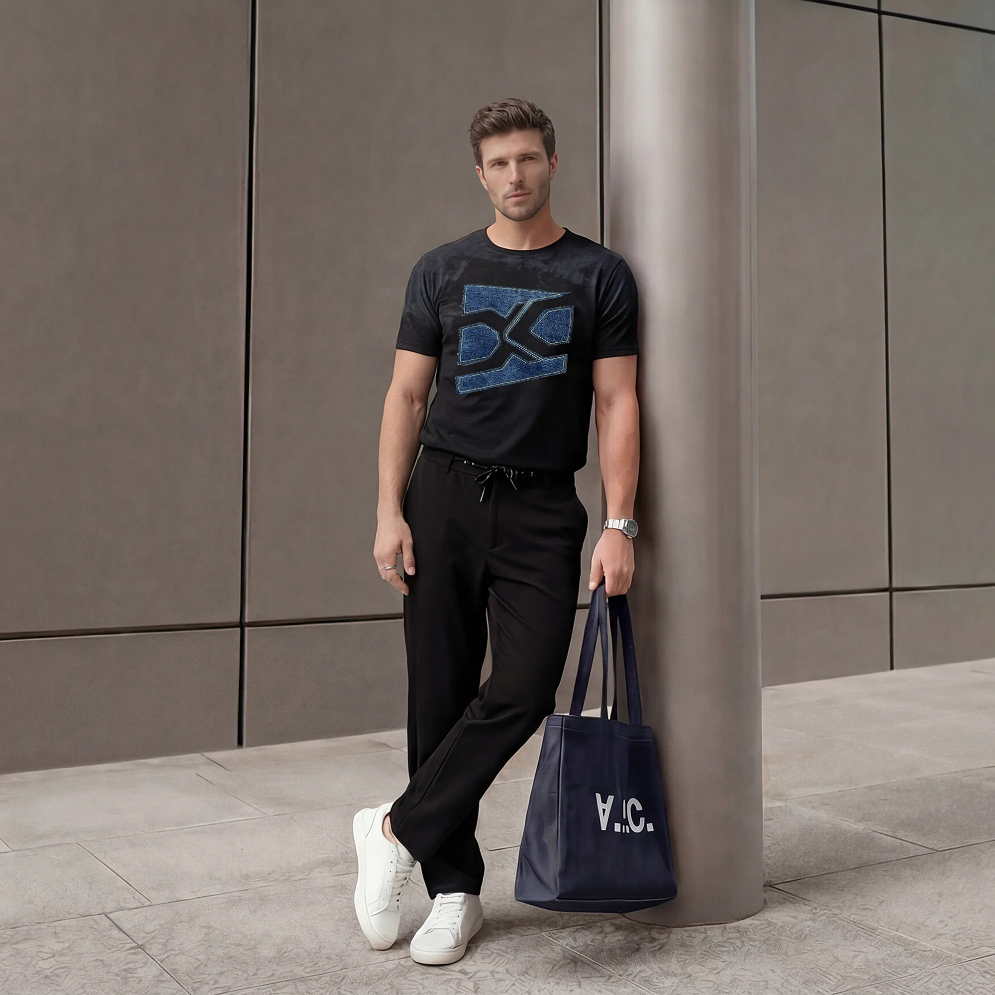 Killer Men Black Printed Slim Fit T-Shirts