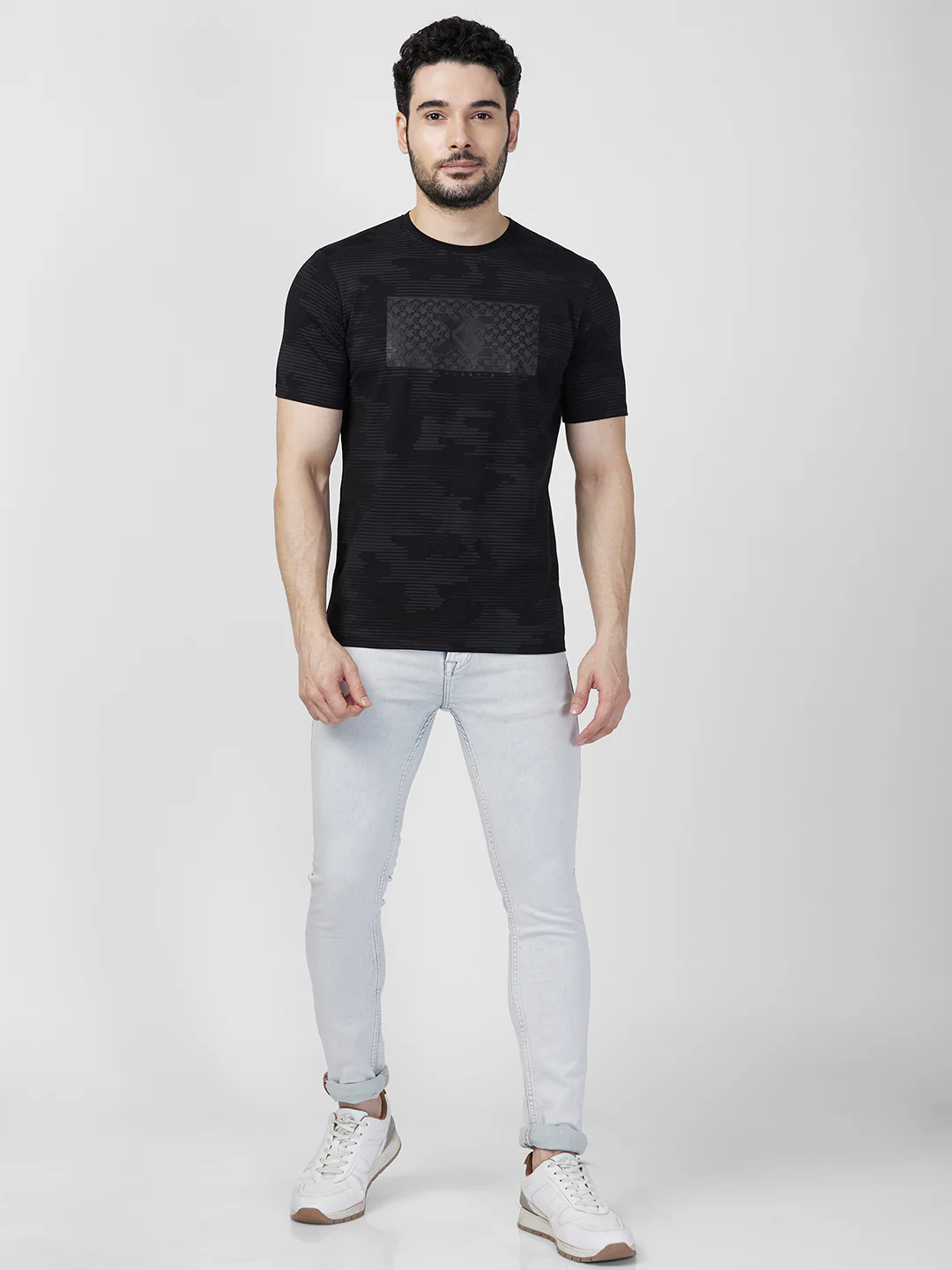 Killer Men Black Printed Slim Fit T-Shirts - Image 4