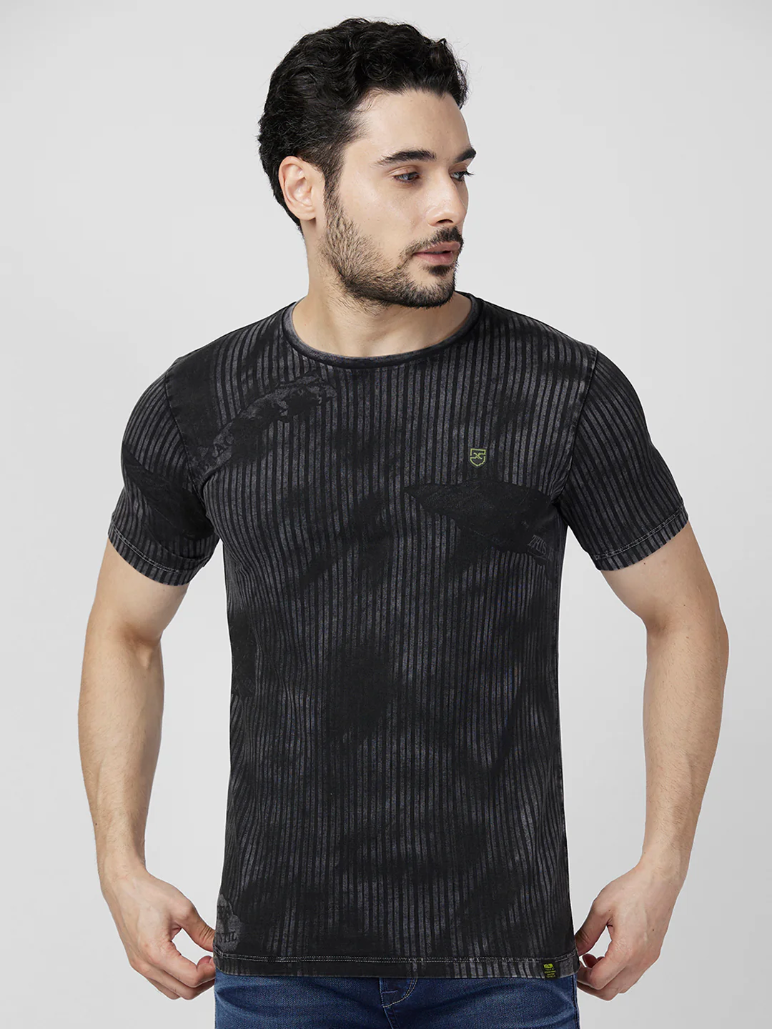 Killer Men Black Printed Slim Fit T-Shirts - Image 3