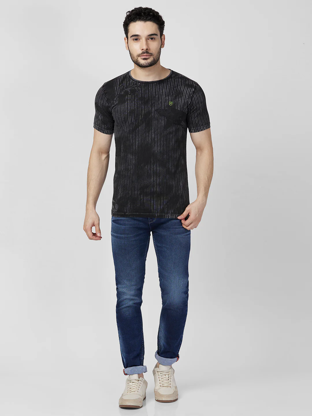 Killer Men Black Printed Slim Fit T-Shirts - Image 4