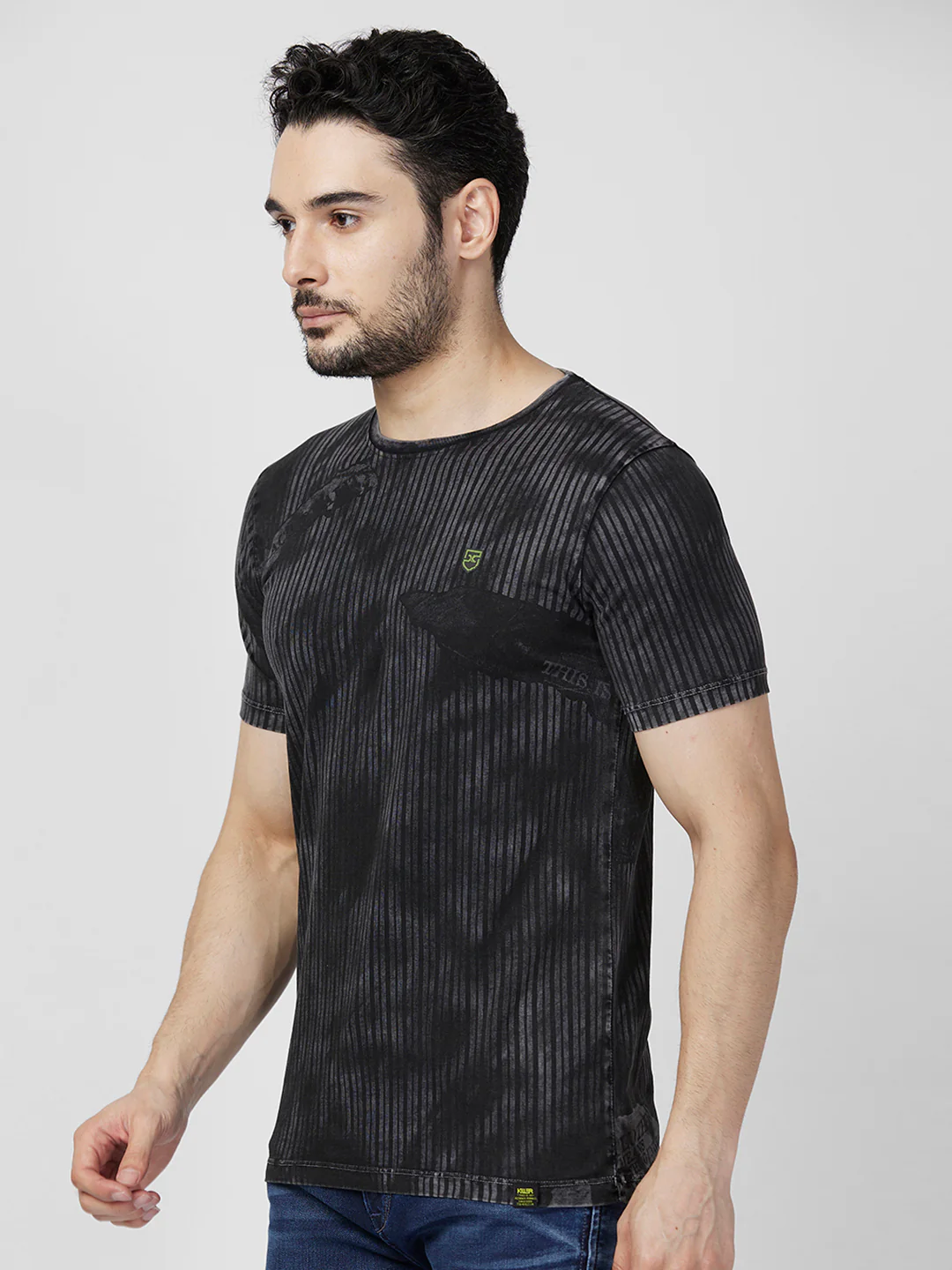 Killer Men Black Printed Slim Fit T-Shirts - Image 6