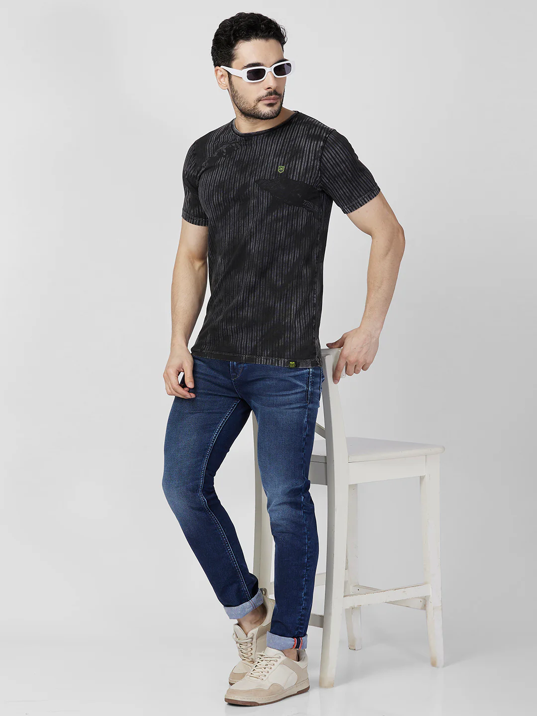 Killer Men Black Printed Slim Fit T-Shirts - Image 8