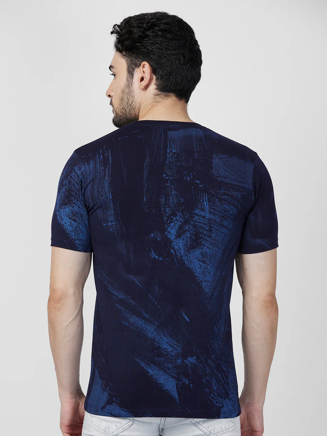 Killer Men Blue Printed Slim Fit T-Shirts - Image 5