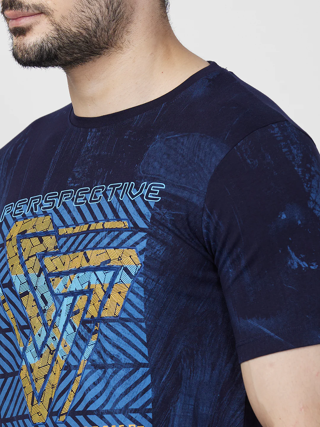 Killer Men Blue Printed Slim Fit T-Shirts - Image 7