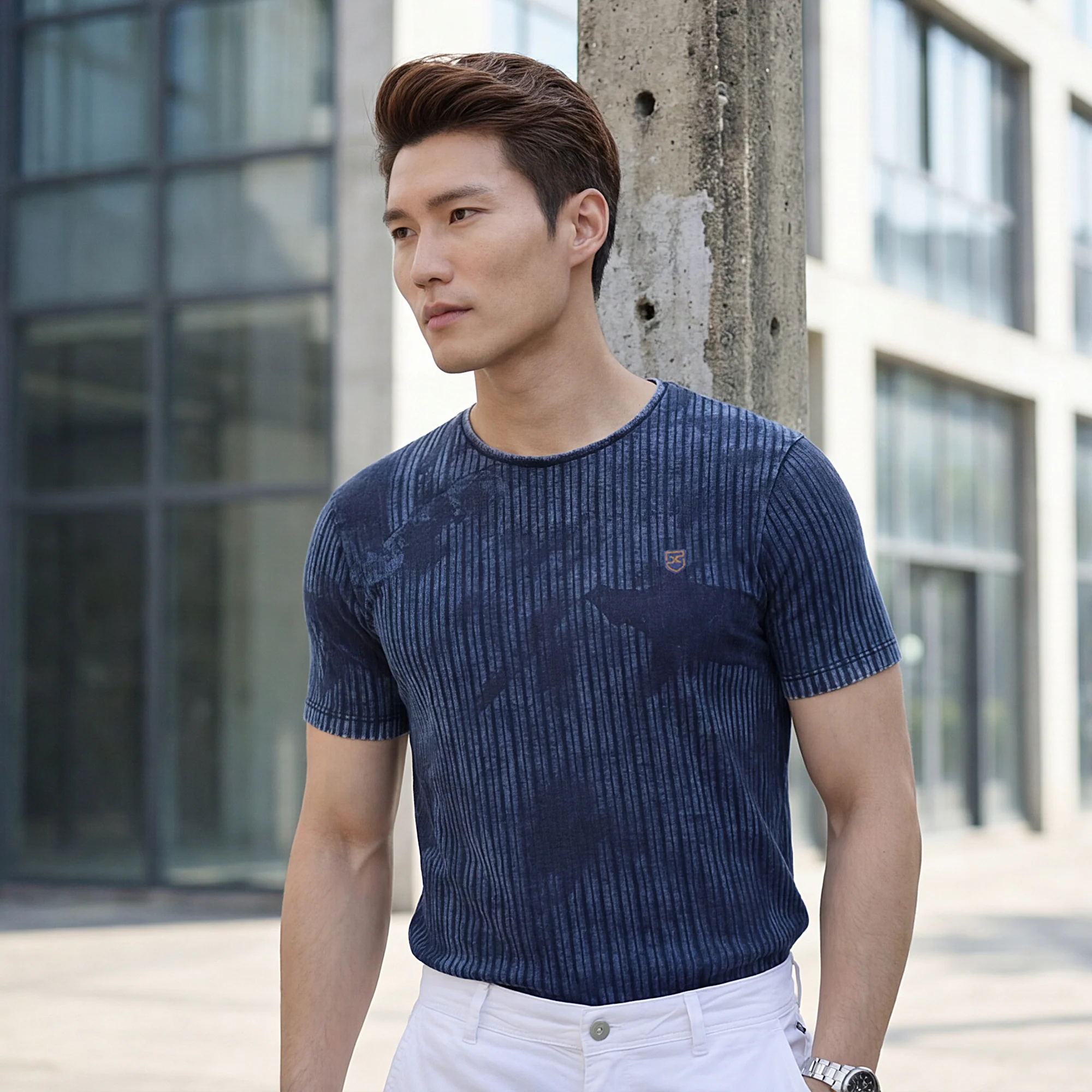 Killer Men Blue Printed Slim Fit T-Shirts - Image 2