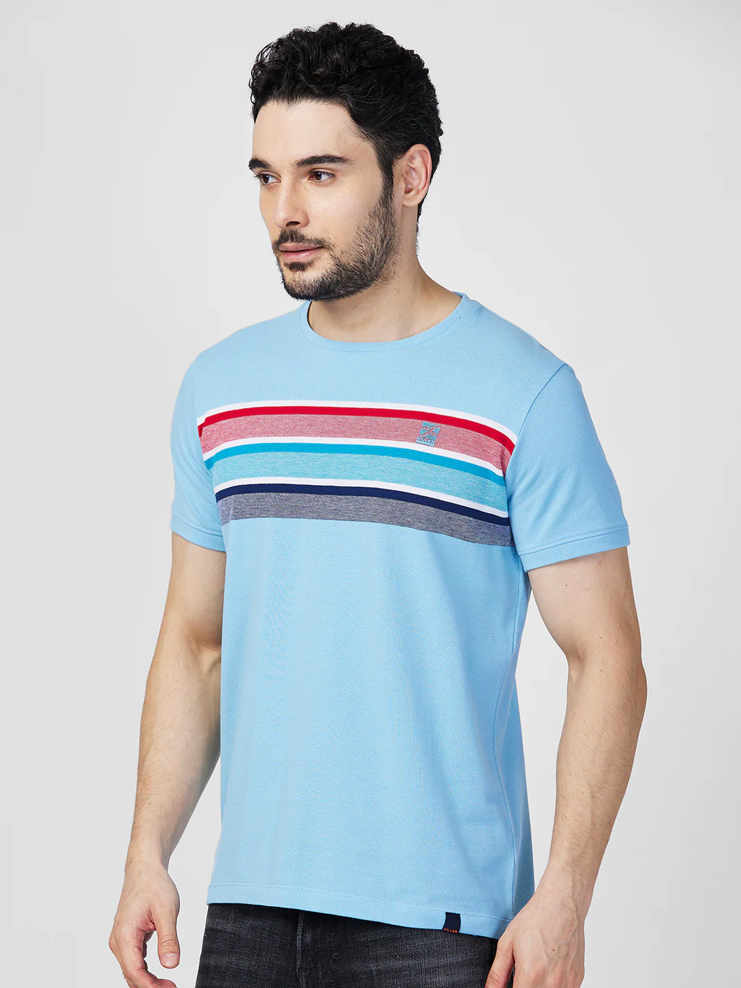Killer Men Blue Printed Slim Fit T-Shirts - Image 6