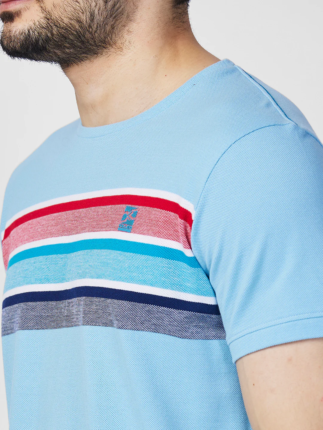 Killer Men Blue Printed Slim Fit T-Shirts - Image 7