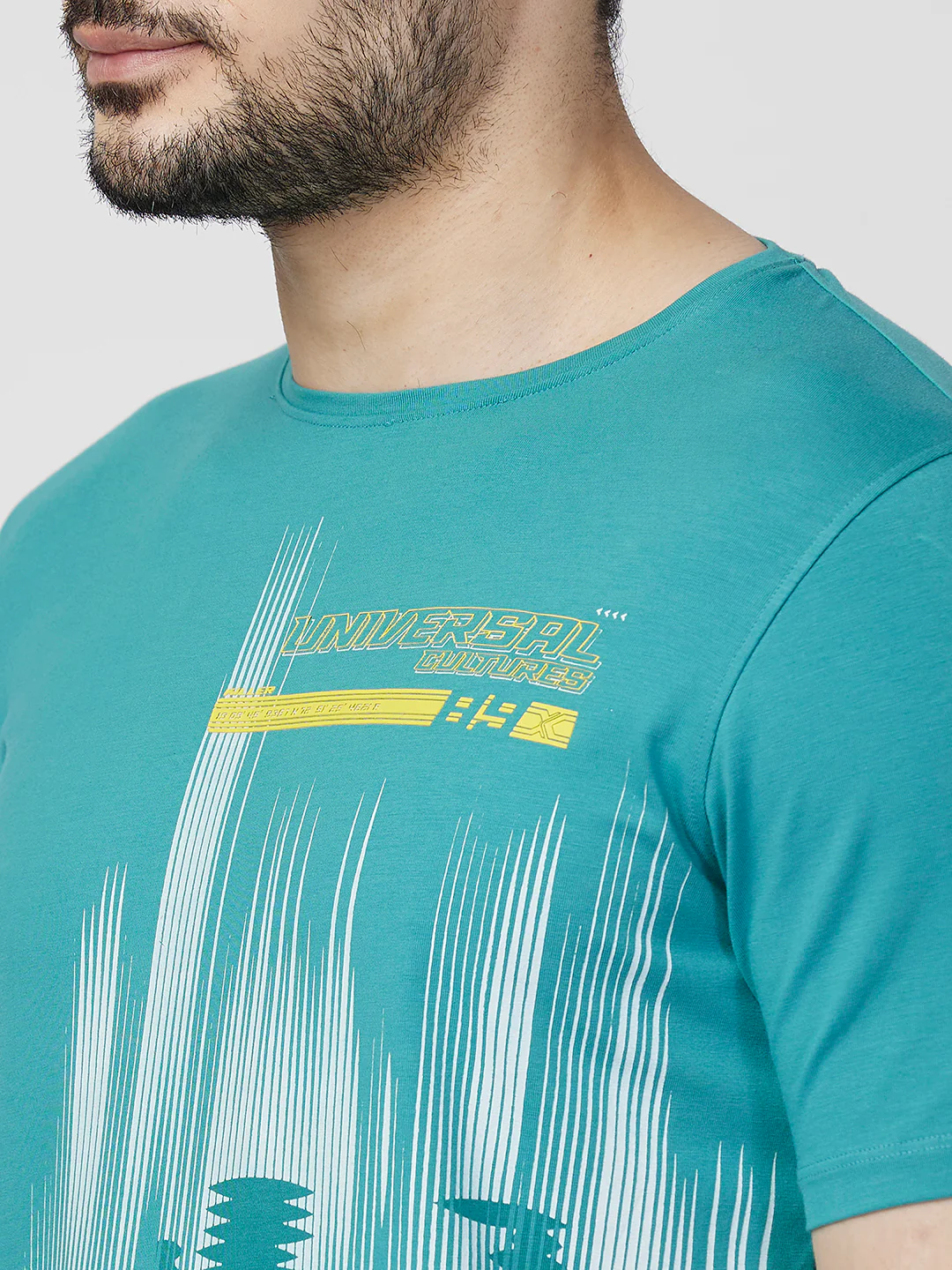 Killer Men Blue Printed Slim Fit T-Shirts - Image 7