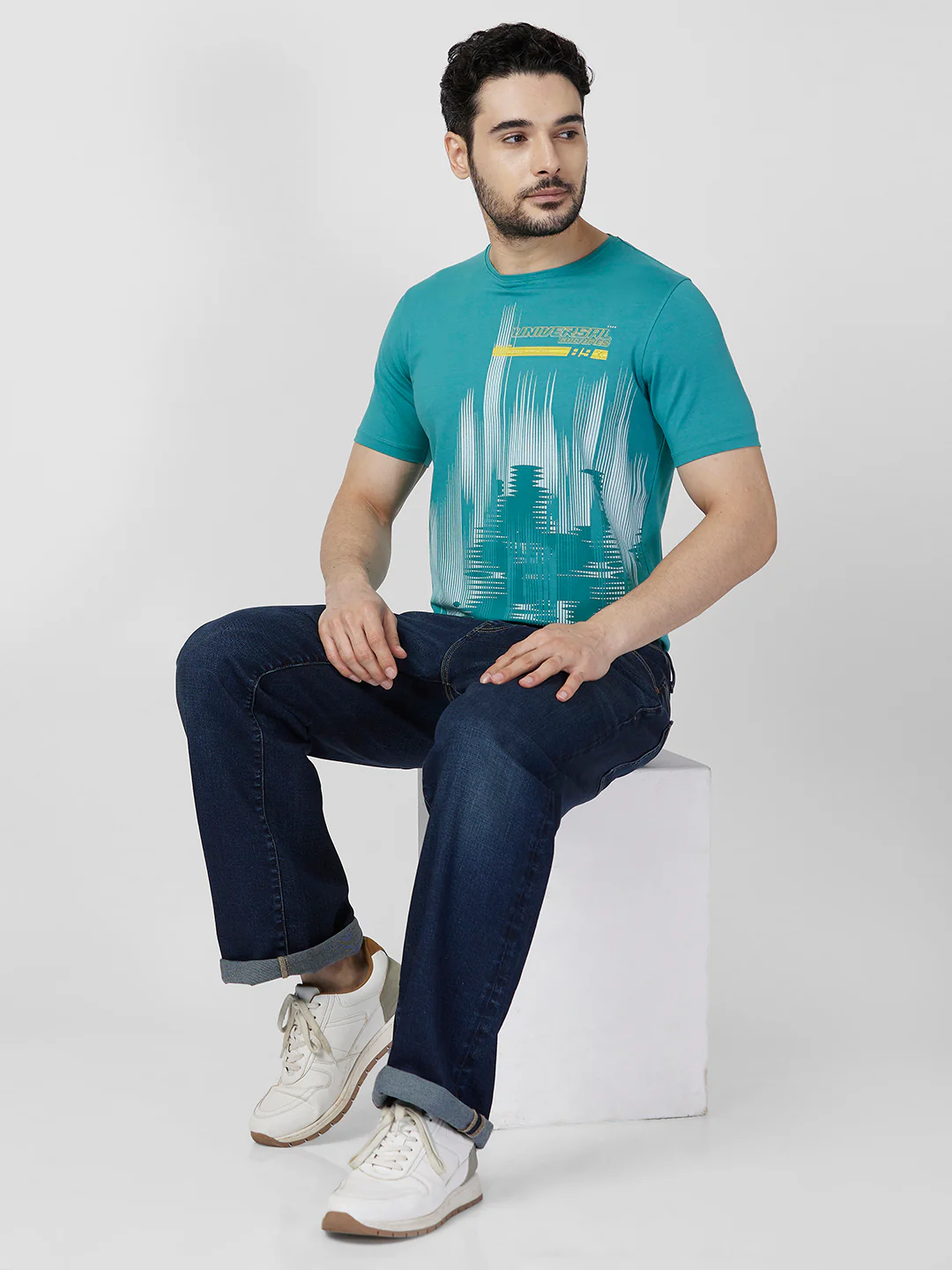 Killer Men Blue Printed Slim Fit T-Shirts - Image 8