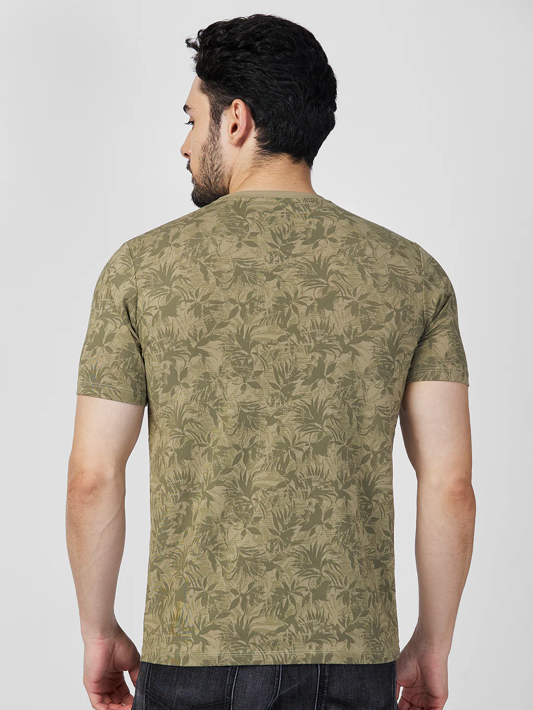 Killer Men Dark Green Printed Slim Fit T-Shirts - Image 5