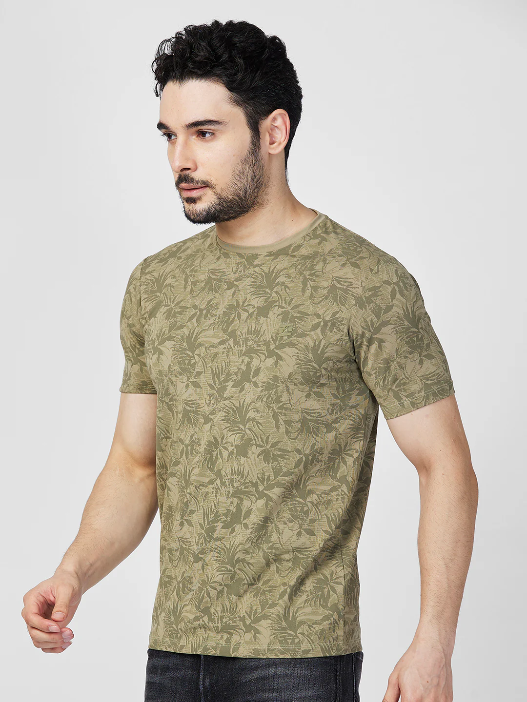 Killer Men Dark Green Printed Slim Fit T-Shirts - Image 6