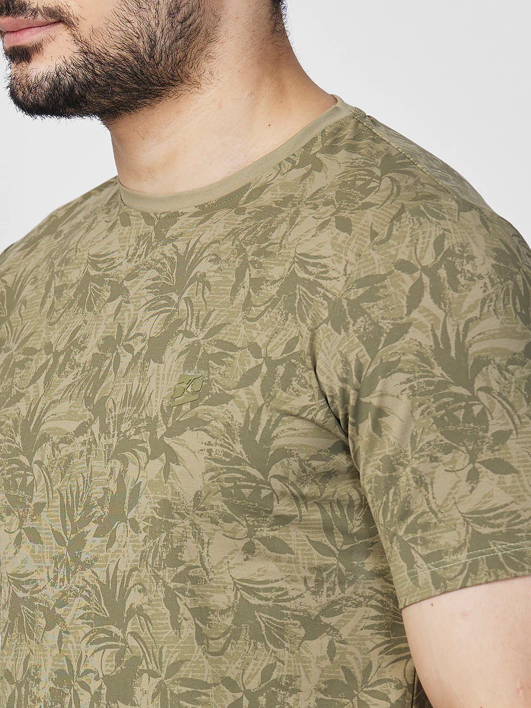 Killer Men Dark Green Printed Slim Fit T-Shirts - Image 7