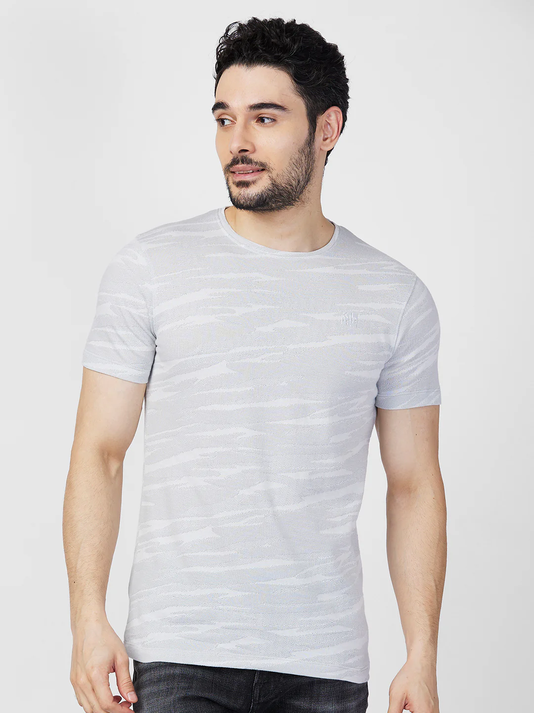 Killer Men Grey Printed Slim Fit T-Shirts - Image 3
