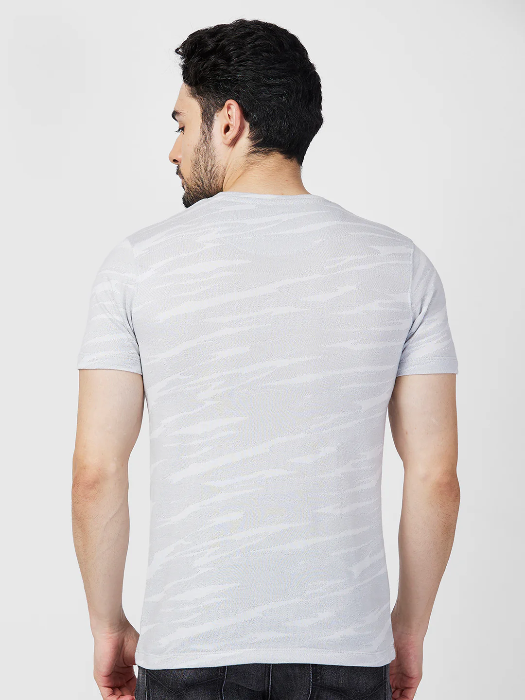 Killer Men Grey Printed Slim Fit T-Shirts - Image 5