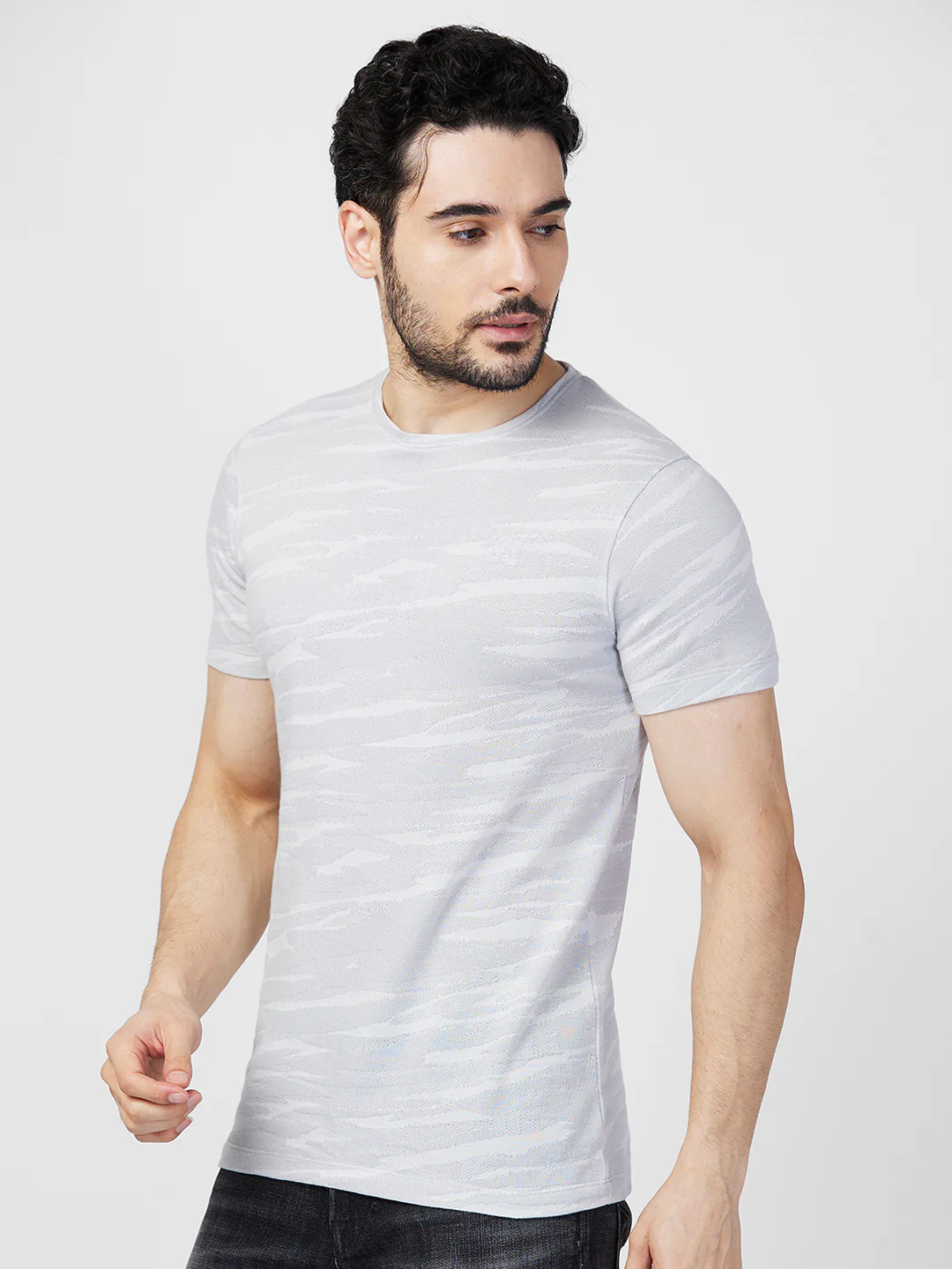 Killer Men Grey Printed Slim Fit T-Shirts - Image 6