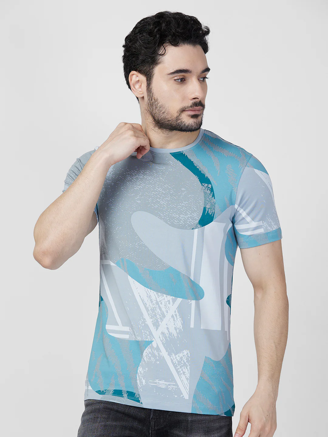 Killer Men Grey Printed Slim Fit T-Shirts - Image 3