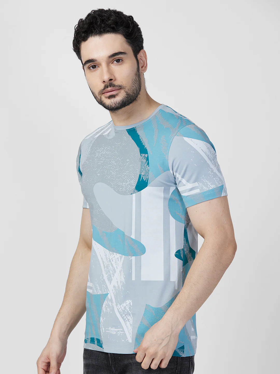 Killer Men Grey Printed Slim Fit T-Shirts - Image 6