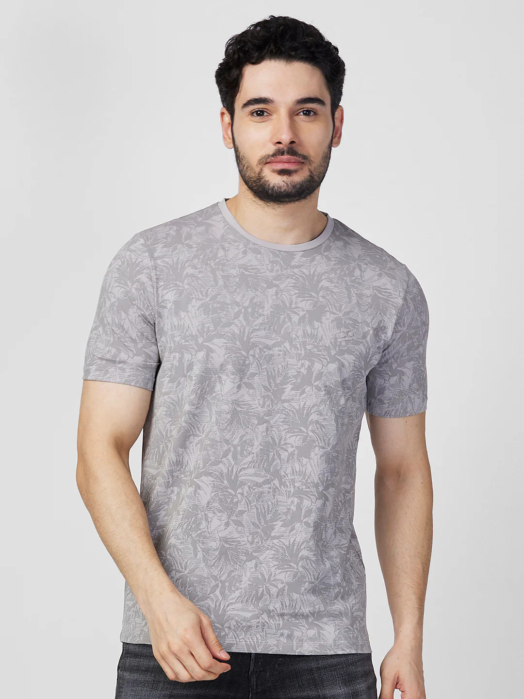 Killer Men Grey Printed Slim Fit T-Shirts - Image 3