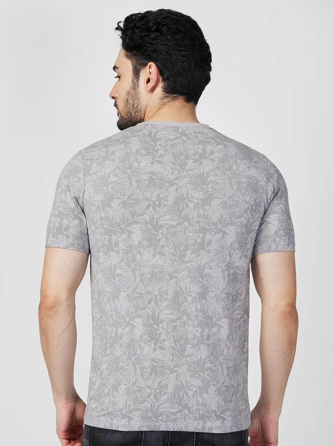 Killer Men Grey Printed Slim Fit T-Shirts - Image 5