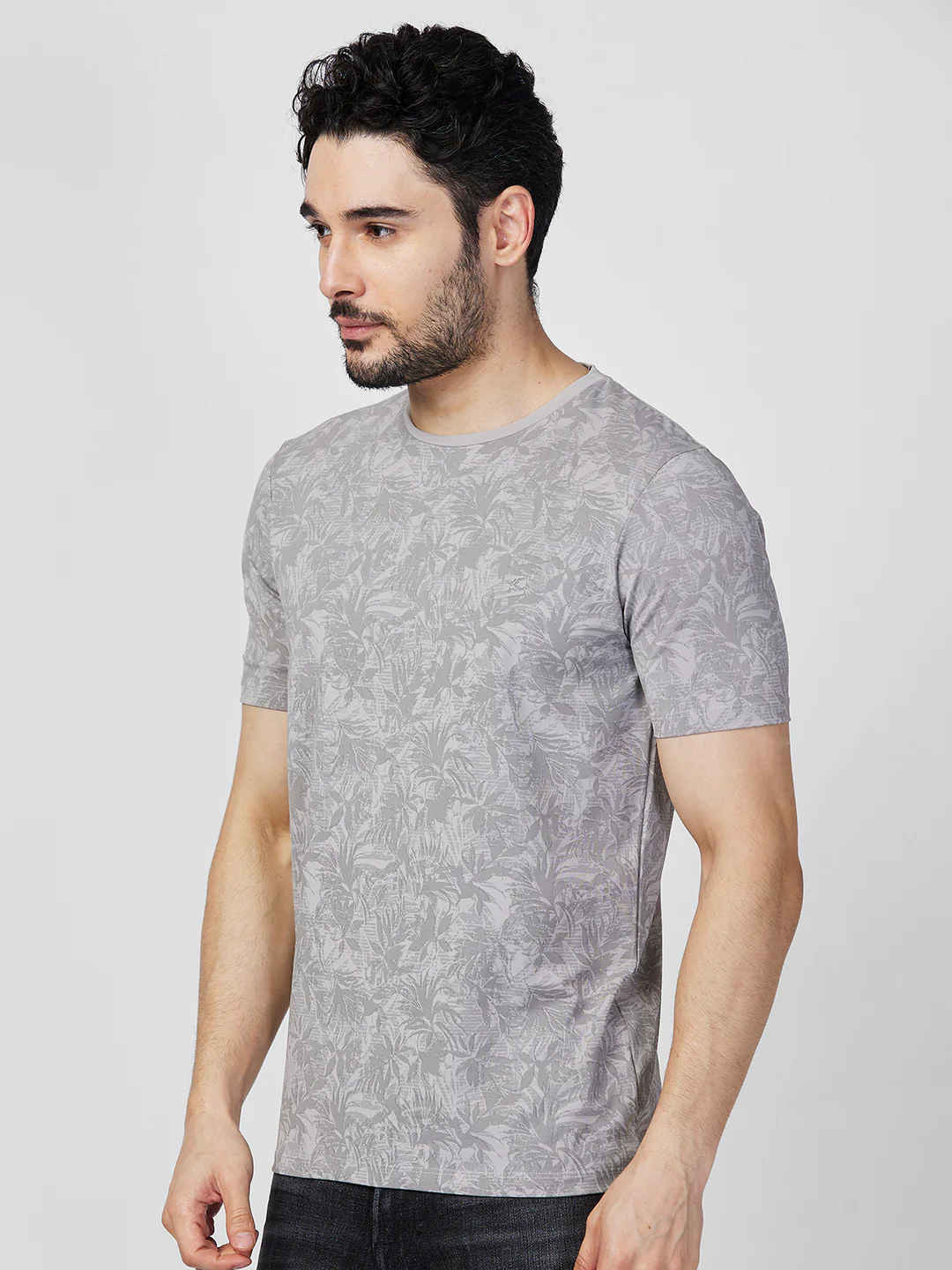 Killer Men Grey Printed Slim Fit T-Shirts - Image 6