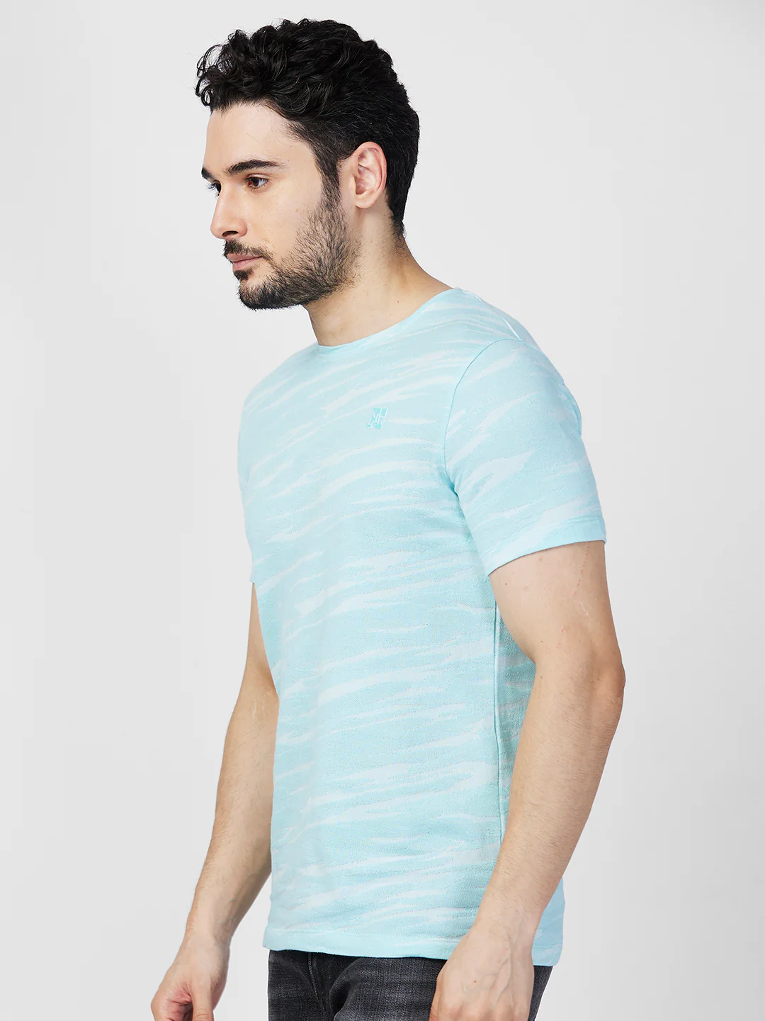 Killer Men Light Green Printed Slim Fit T-Shirts - Image 6
