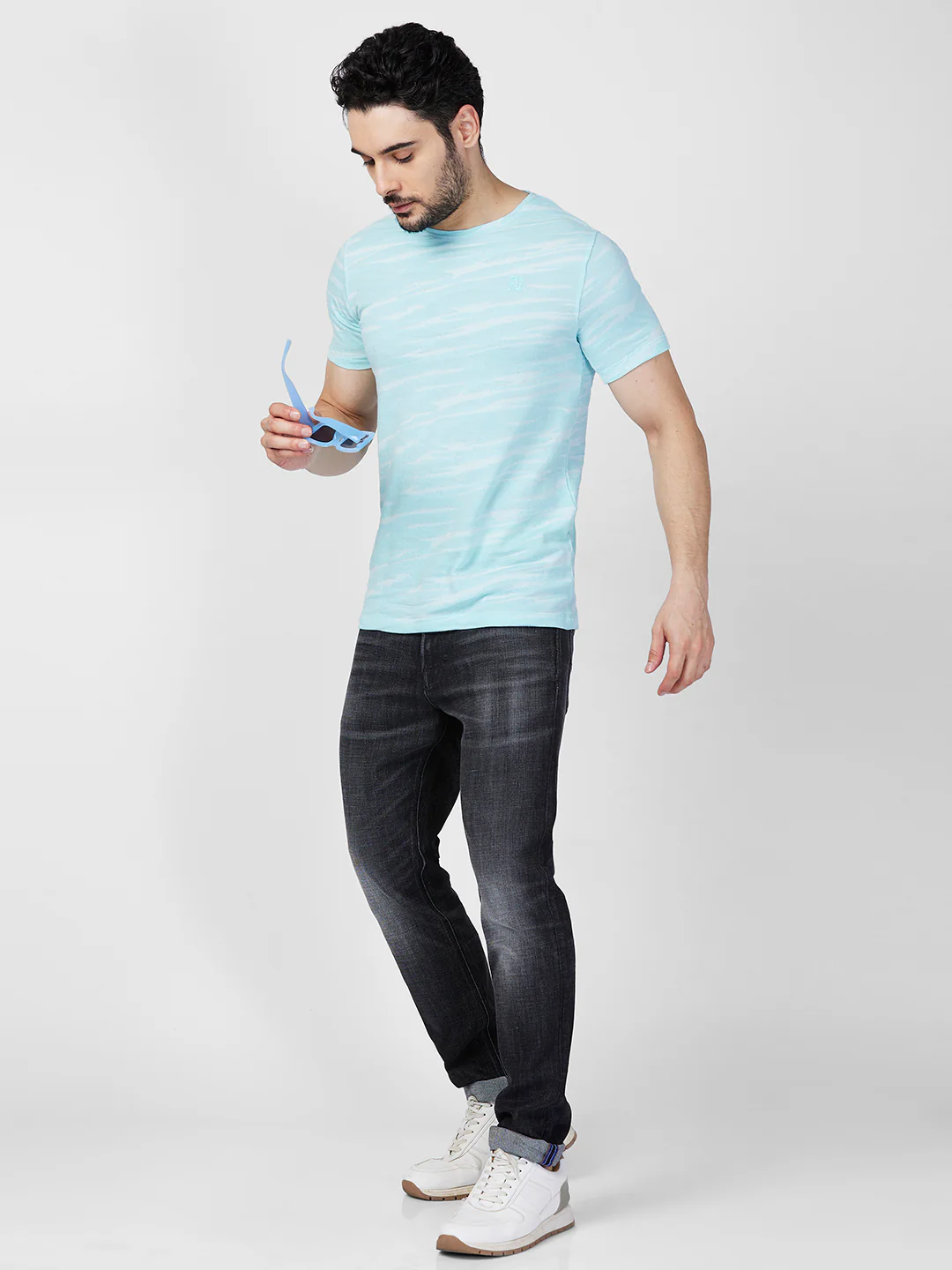 Killer Men Light Green Printed Slim Fit T-Shirts - Image 8