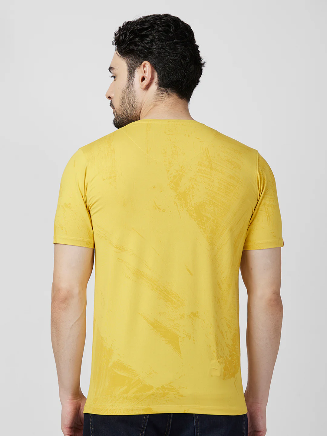 Killer Men Musturd Printed Slim Fit T-Shirts - Image 5