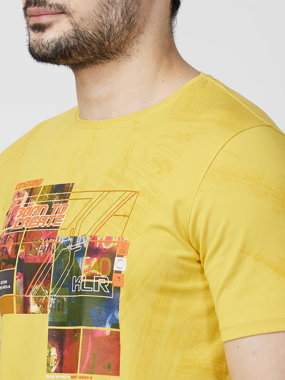 Killer Men Musturd Printed Slim Fit T-Shirts - Image 7