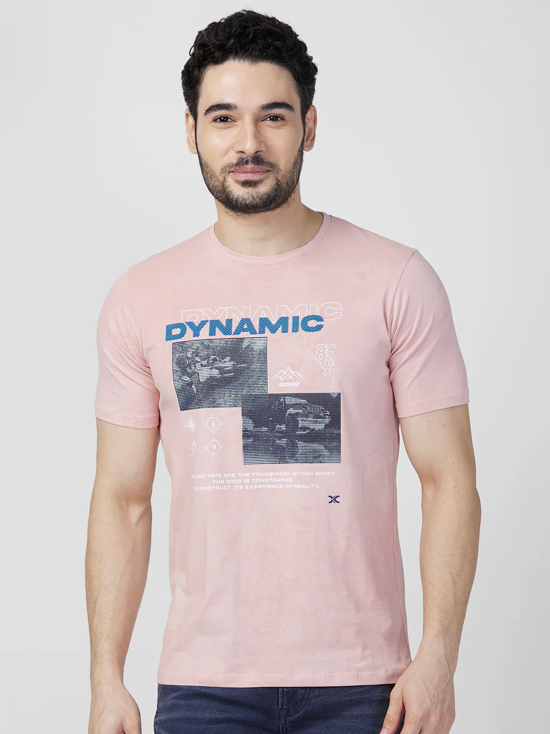 Killer Men Peach Printed Slim Fit T-Shirts - Image 3