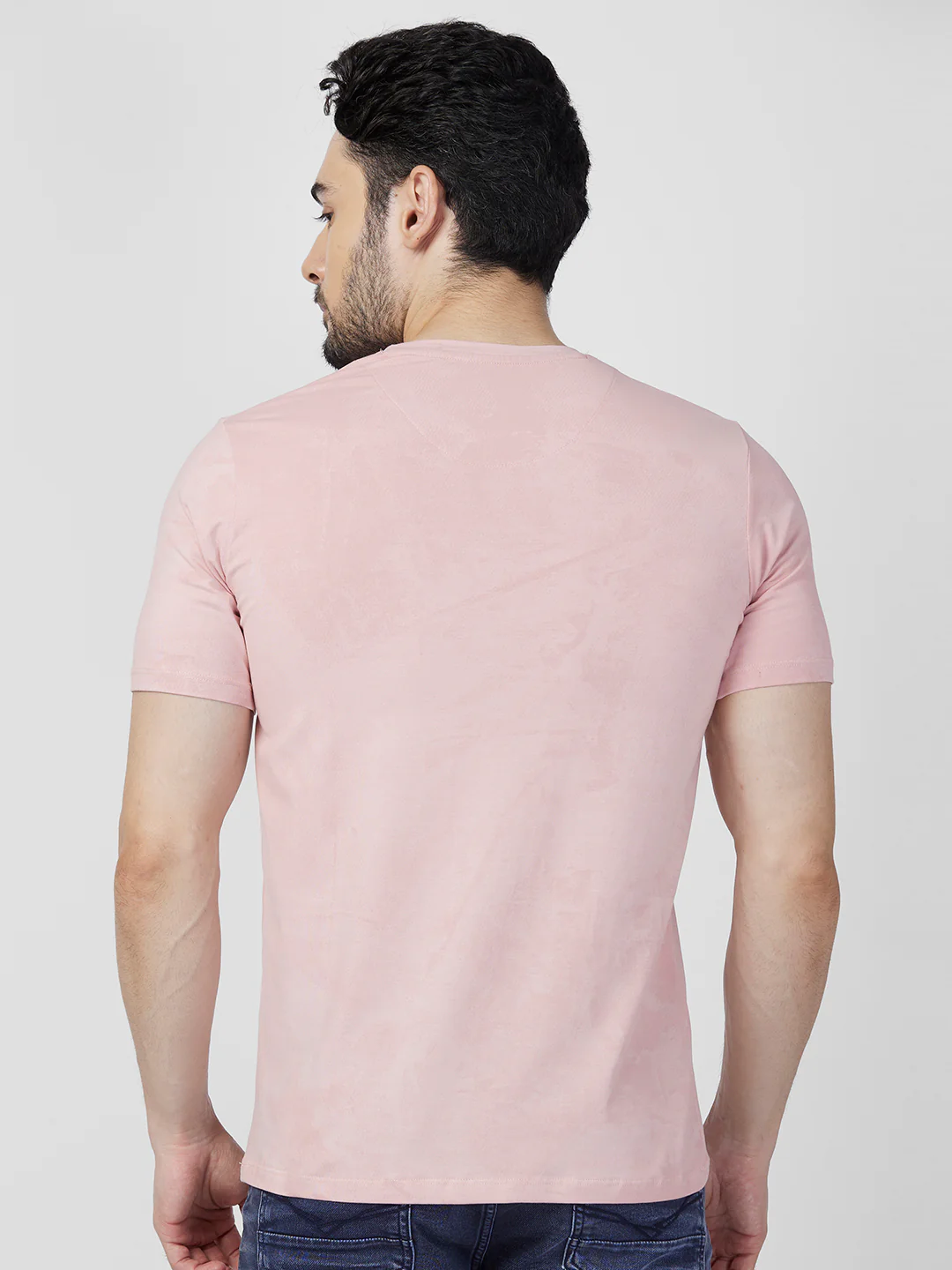 Killer Men Peach Printed Slim Fit T-Shirts - Image 5