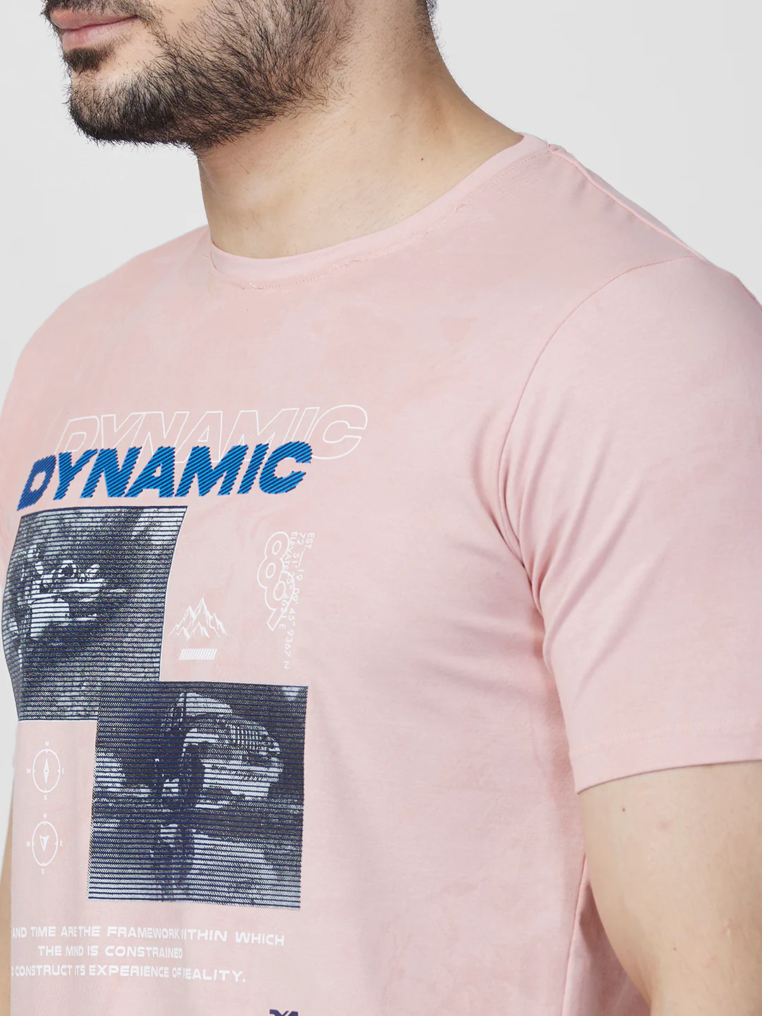 Killer Men Peach Printed Slim Fit T-Shirts - Image 7