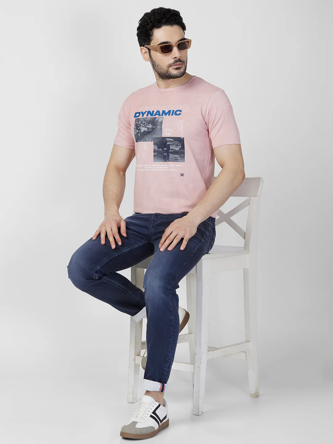 Killer Men Peach Printed Slim Fit T-Shirts - Image 8
