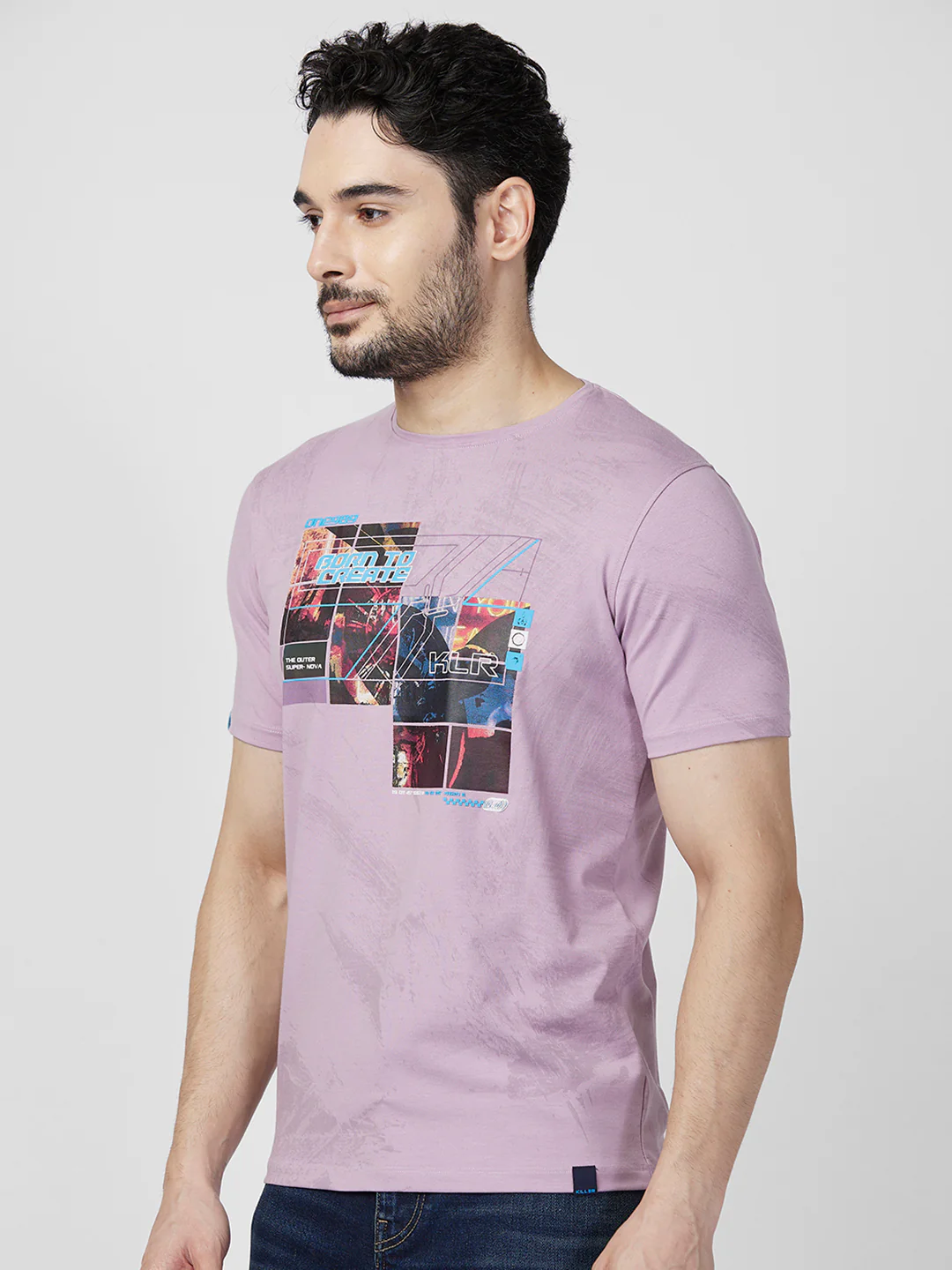 Killer Men Purple Printed Slim Fit T-Shirts - Image 6