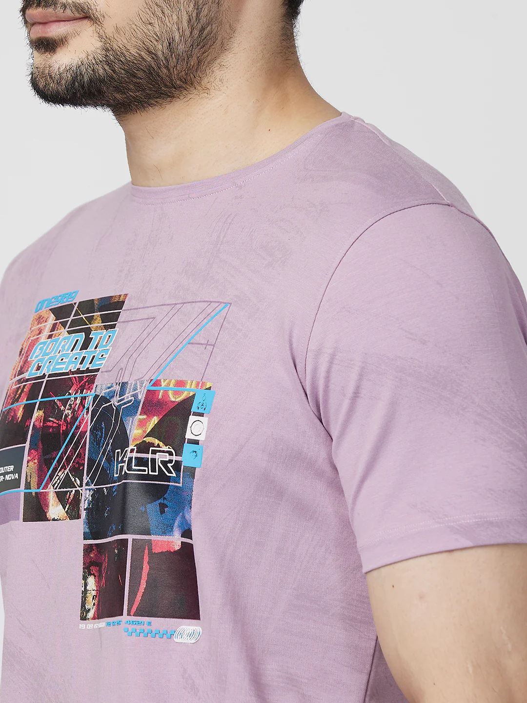 Killer Men Purple Printed Slim Fit T-Shirts - Image 7