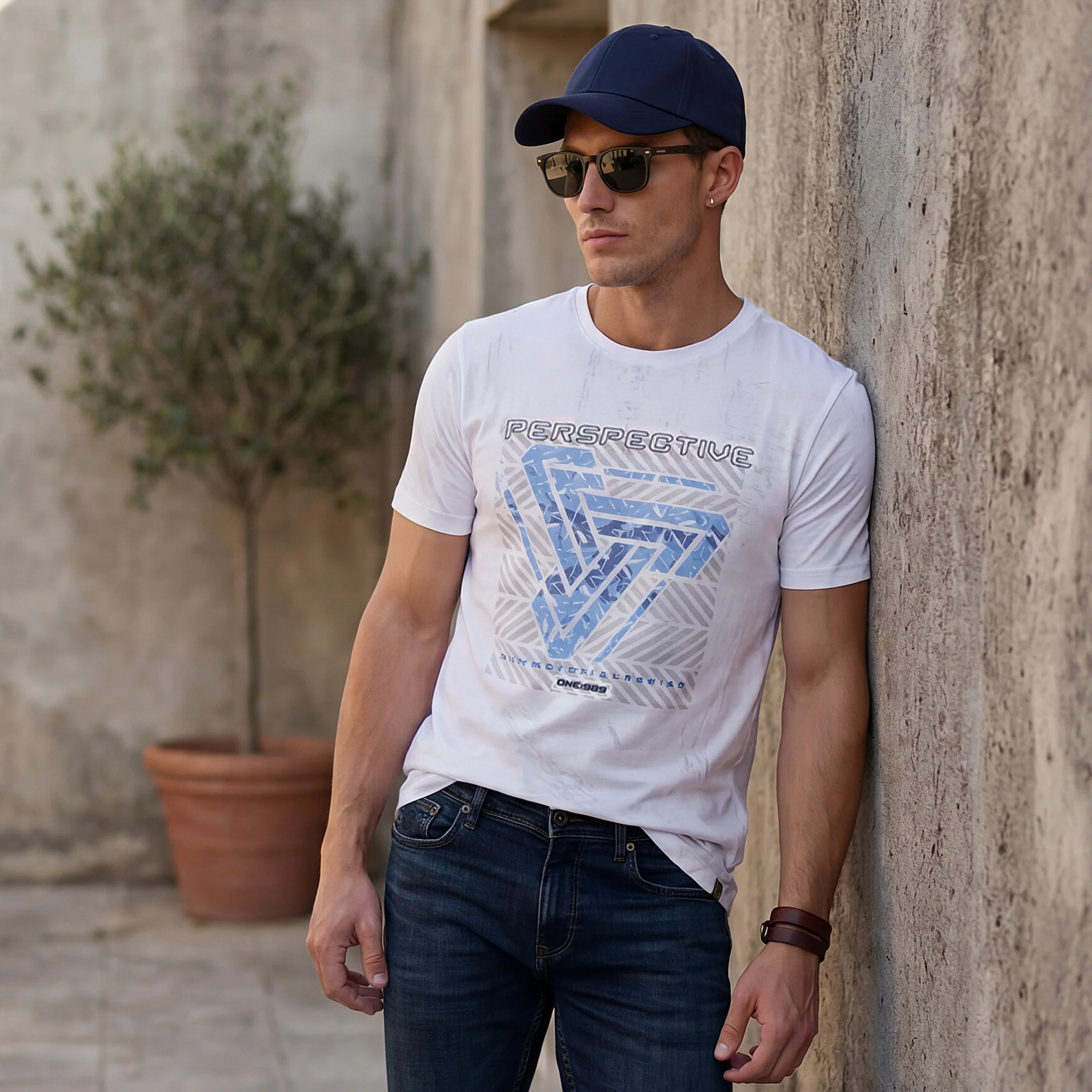 Killer Men White Printed Slim Fit T-Shirts - Image 2