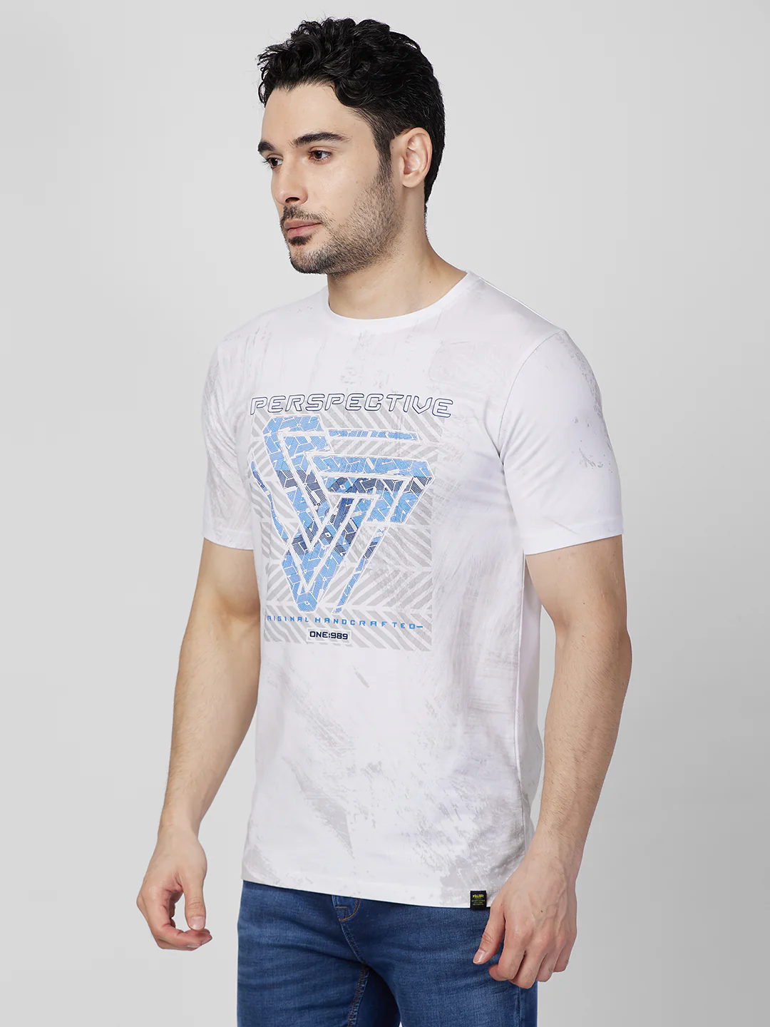 Killer Men White Printed Slim Fit T-Shirts - Image 6