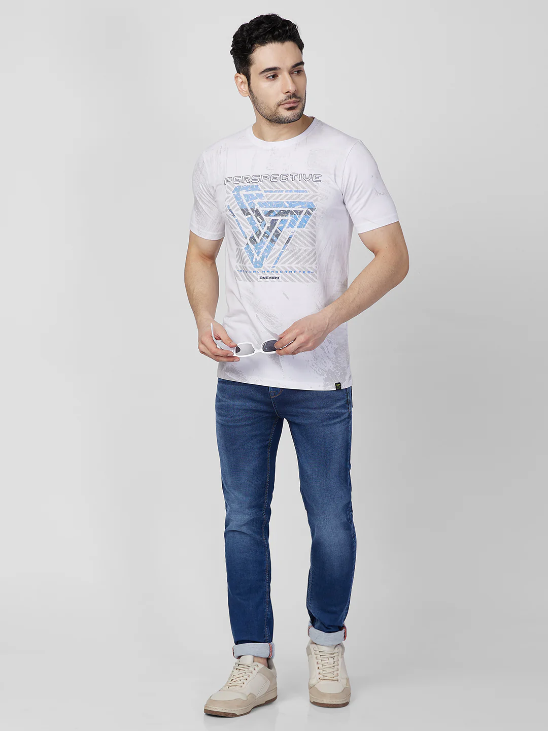 Killer Men White Printed Slim Fit T-Shirts - Image 7