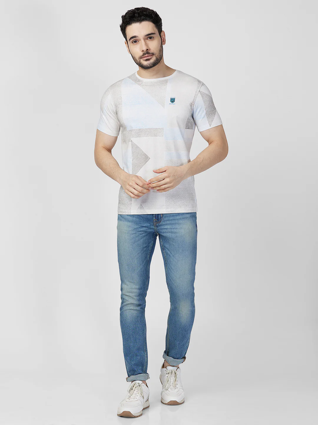Killer Men White Printed Slim Fit T-Shirts - Image 4