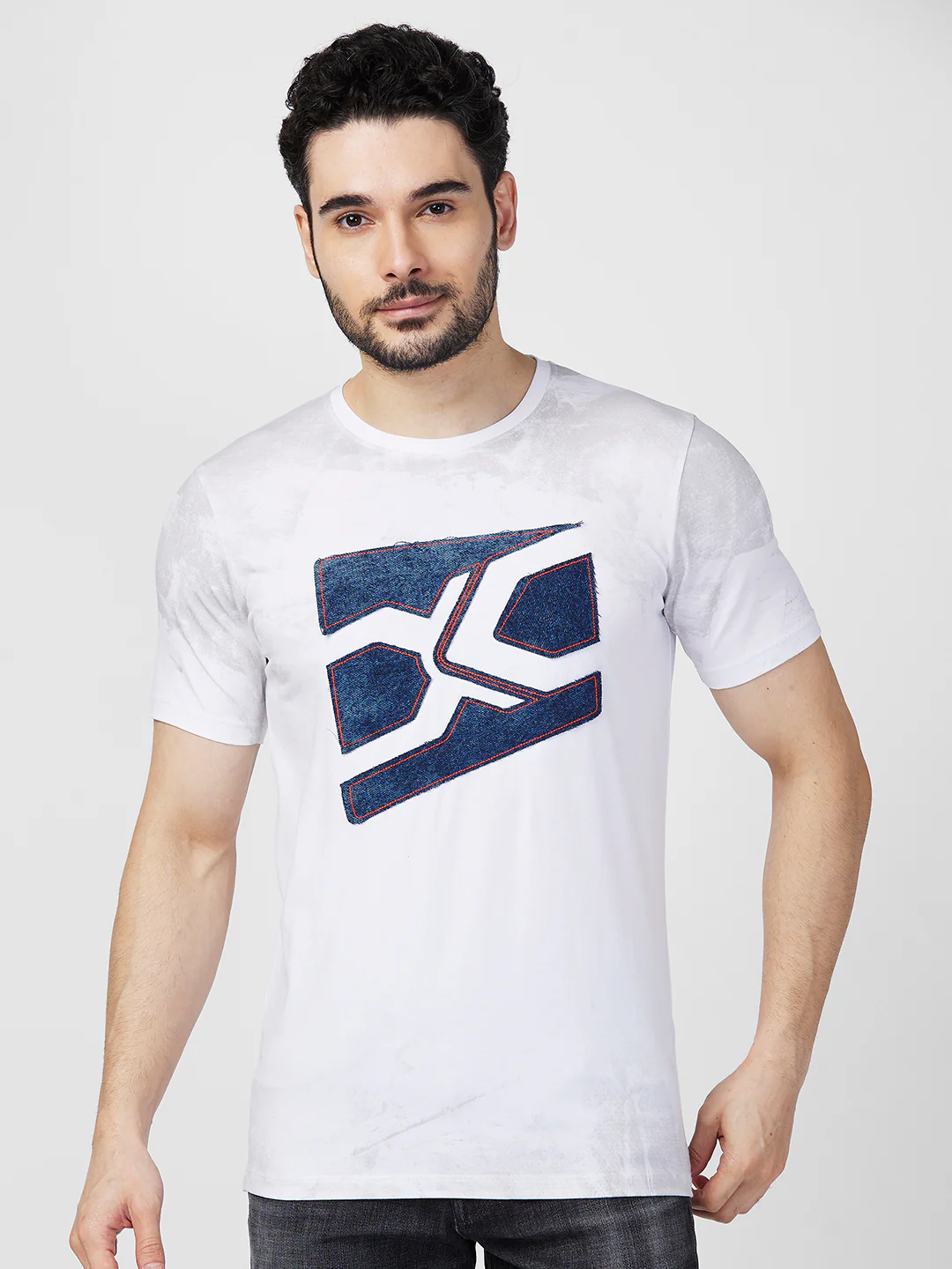 Killer Men White Printed Slim Fit T-Shirts - Image 3