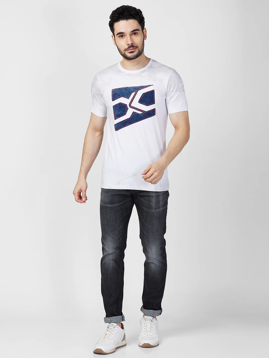 Killer Men White Printed Slim Fit T-Shirts - Image 4