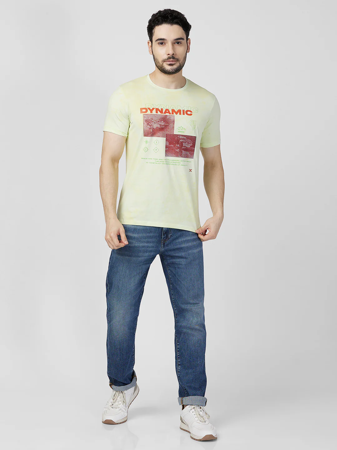 Killer Men Yellow Printed Slim Fit T-Shirts - Image 4