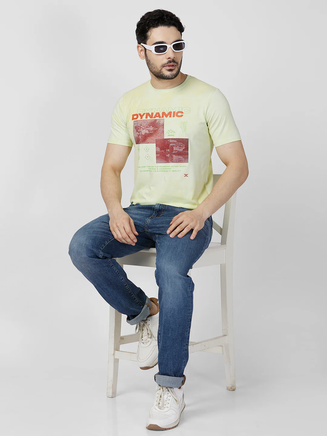 Killer Men Yellow Printed Slim Fit T-Shirts - Image 8