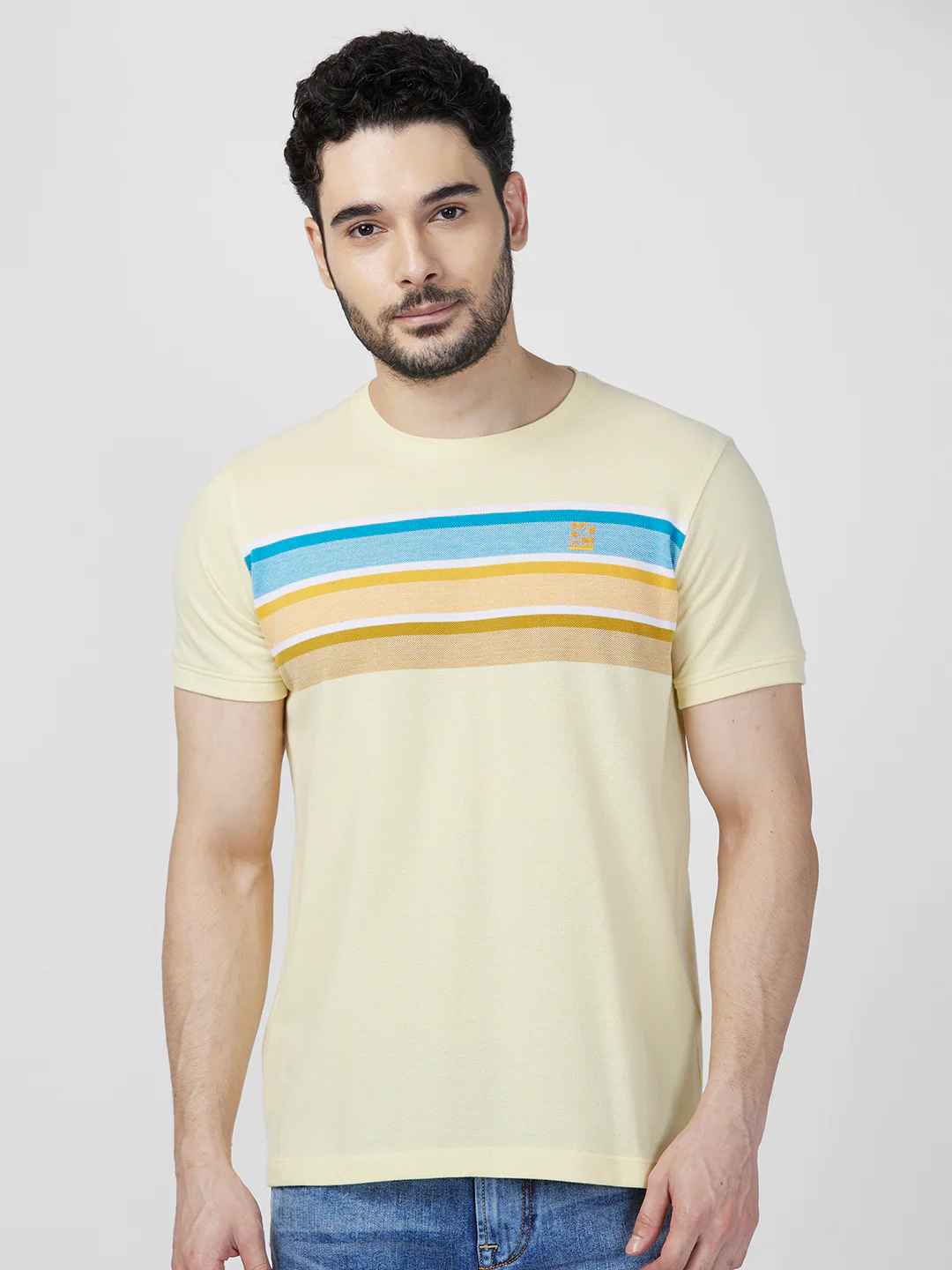 Killer Men Yellow Printed Slim Fit T-Shirts - Image 3