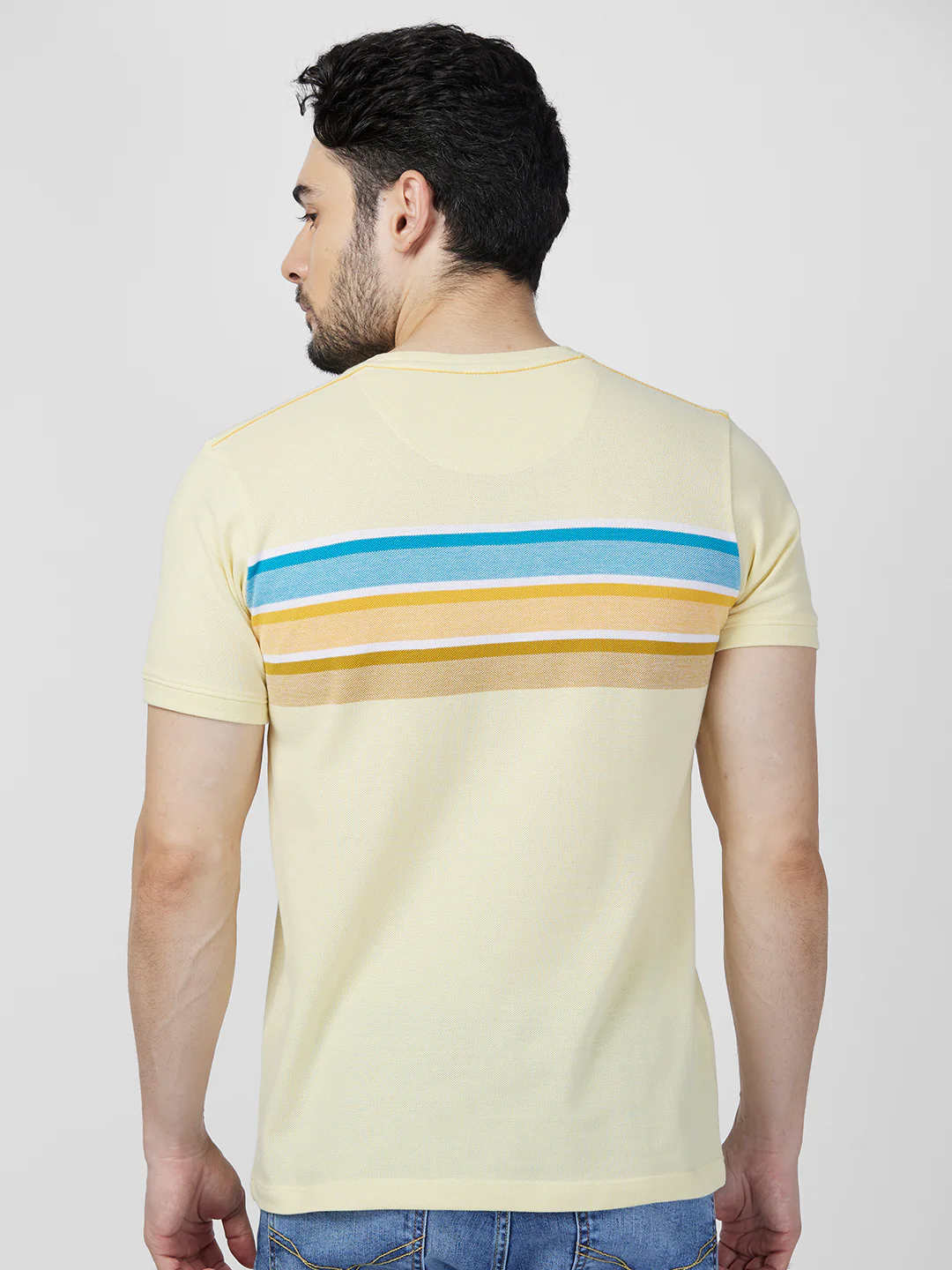 Killer Men Yellow Printed Slim Fit T-Shirts - Image 5