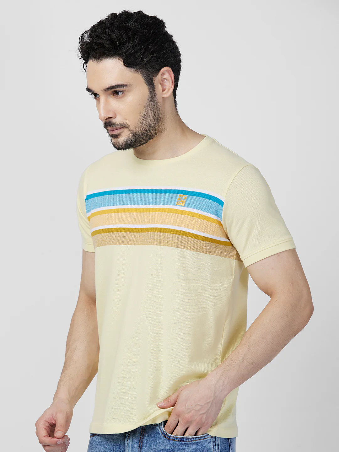 Killer Men Yellow Printed Slim Fit T-Shirts - Image 6