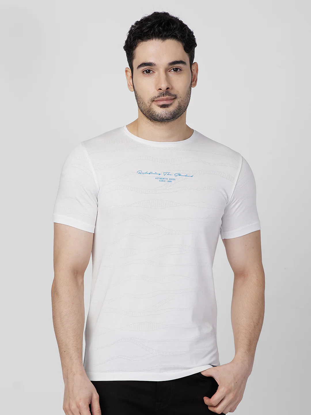 Killer Men White Printed Slim Fit T-Shirts - Image 3