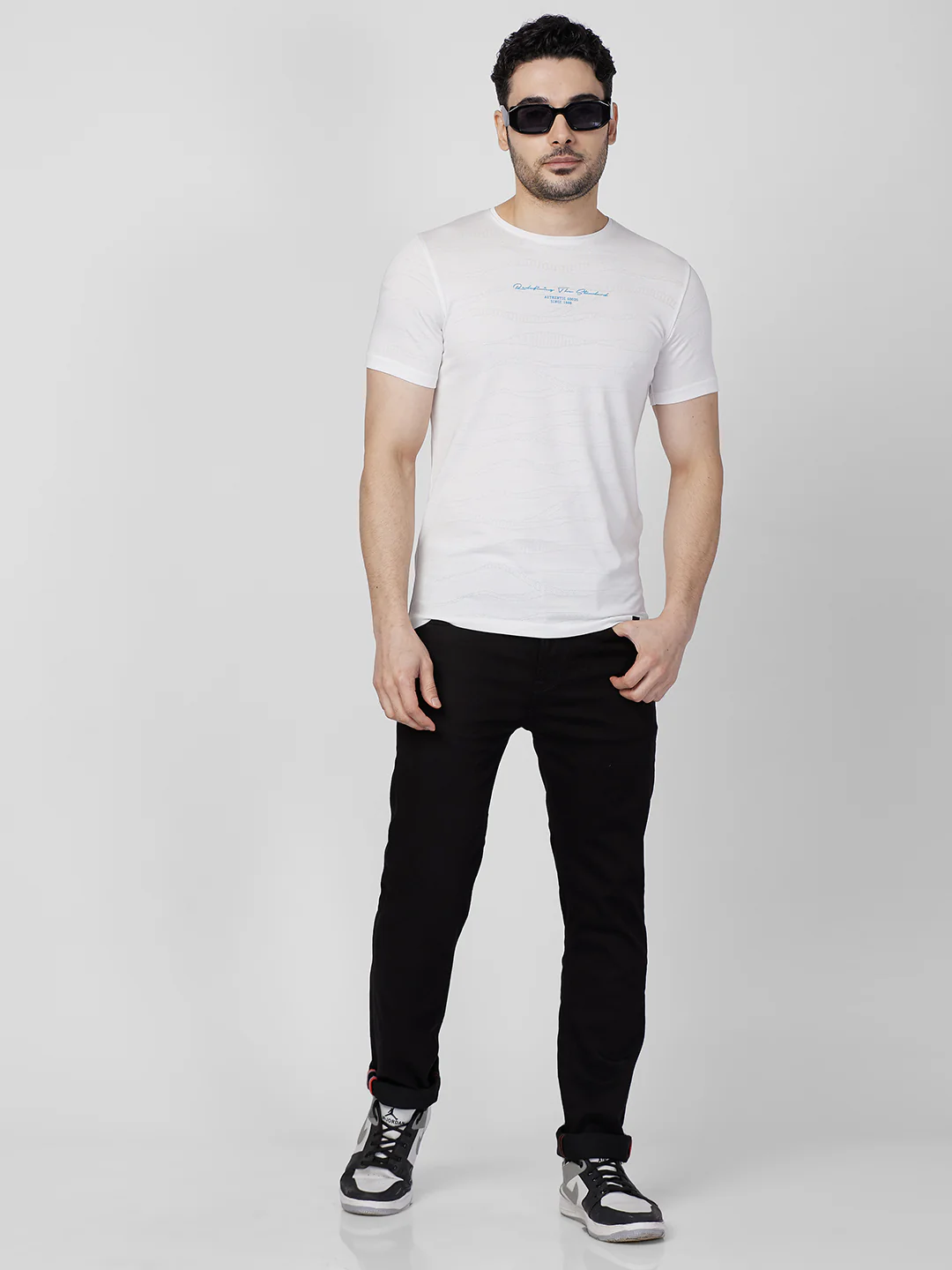 Killer Men White Printed Slim Fit T-Shirts - Image 8